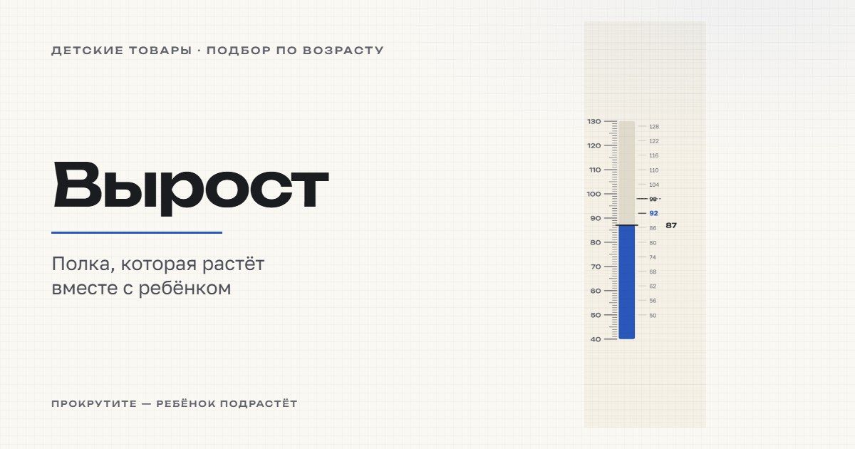 Интернет-магазин детских товаров с подбором по возрасту — пример